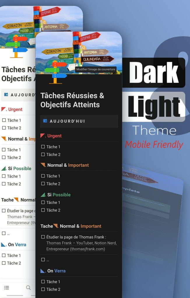 Tâches Réussies et Objectifs Atteints - Stater Notion Template - Jerome Lauretn.pro