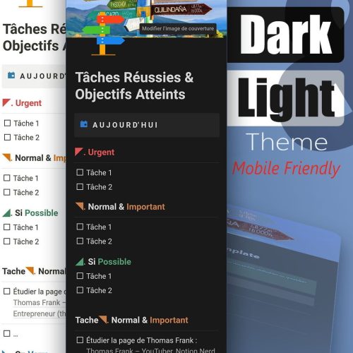 Tâches Réussies et Objectifs Atteints - Stater Notion Template - Jerome Lauretn.pro